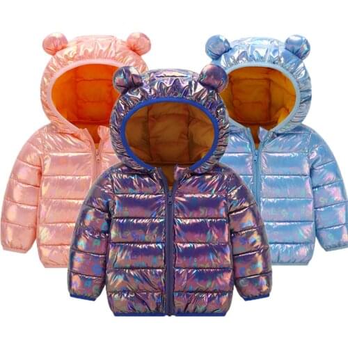 2020 Baby Girl Winter Clothes Colorful Light Jacket Winter Coat Hooded Solid Jacket For Girls New Childrens Jacket 1-6 Years