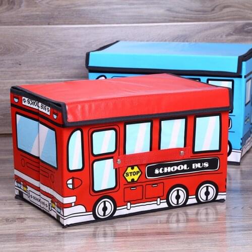 Cartoon Non-woven Storage Box Waterproof Clothing Organizer Portable Foldable Chidren Toys Holder Clamshell Home Bus Storage Box