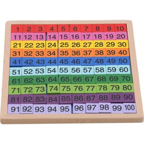 New Kids Wooden Math Toys Children Colorful Wood Block 1-100 Number Board Match Game Baby Mathematics Learning Educational Toys