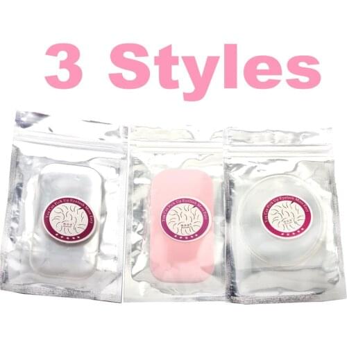 3 Style Silicone Eyelash Holder Thick Rectangle Round Pad for Individual Eyelash Extension Stand Pallet Makeup Tools