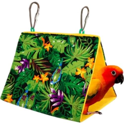 Bird Hanging Bed House Bird Nest Hammock Hanging Cave Sun Shelter Hut Tent Bird Cage Toy Pet Parrot Cage Nest Tents