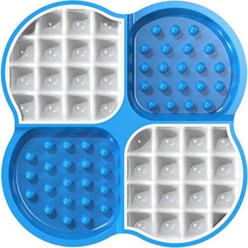 Portable Four-divided Dog Snuffle Slow Feeding Bowl Pet Interactive Feeder Training Stress Release Anti-choke Pet Health