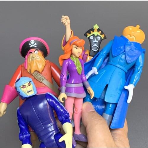 Rare Lot 5Pcs Ghost of Redbeard Racer Witch Doctor Headless Horseman Daphne 5'' Action Figures Doll Scooby Movie Toys Xmas Gifts