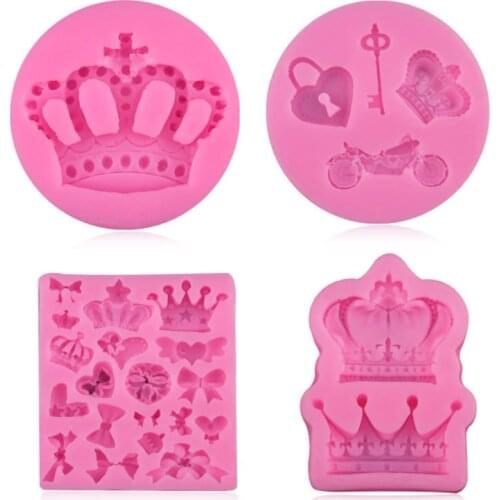 Crown Shape Silicone Cake Mold Liquid Silicone Sticky Chocolate Clay Tool DIY Chocolate Cake Decorating Baking Mold