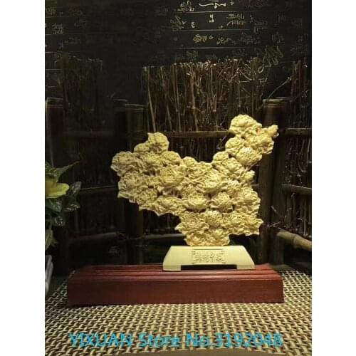 Adornos tallados en cajas de madera tallados peonía tallada ornaments adornos de decoración para el hogar dobles