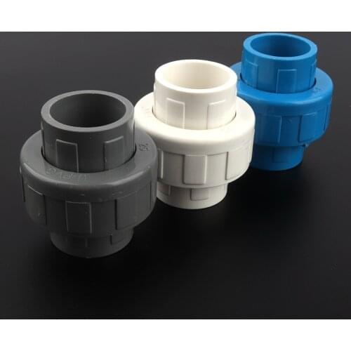 20pcs/lot 25mm PVC Union Connector Aquarium Tank Water Supply Tube Quick Loose Joint Garden Irrigation Water Pipe Connectors