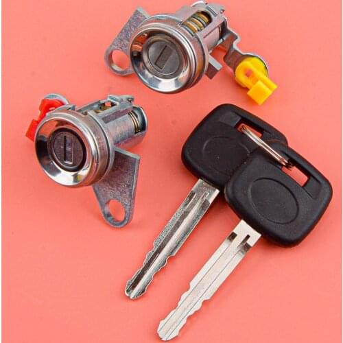 69052-12370 Car Door Lock Cylinders Tumbler With Key Set 69052-13150 Fit for Toyota Corolla Geo Prizm 1993 1994 1995 1996 1997