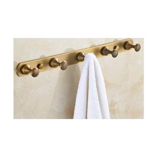 High quality European 3/4/5/6 wall hooks metal hangers wall holder hook rack for bathroom storage SNJ005