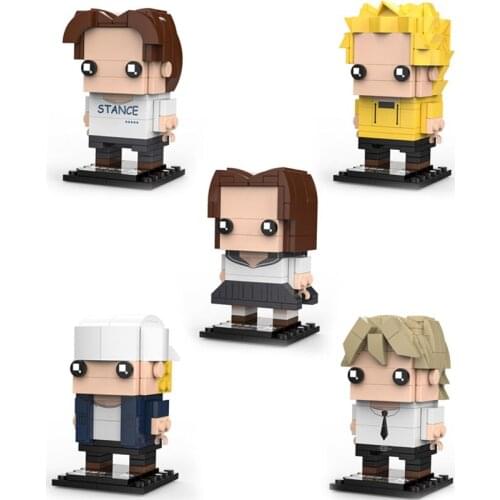 Japan racing anime Initial D building block Takahashi Keisuke Ryousuke Fujiwara Takumi figure big head model bricks toy for gift