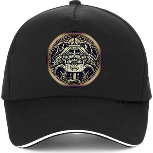Viking Amulet print Baseball cap Thor with hammer hip hop cap TV Show Vikings Dad hat Norse Pagan Talisman Unisex snapback hats