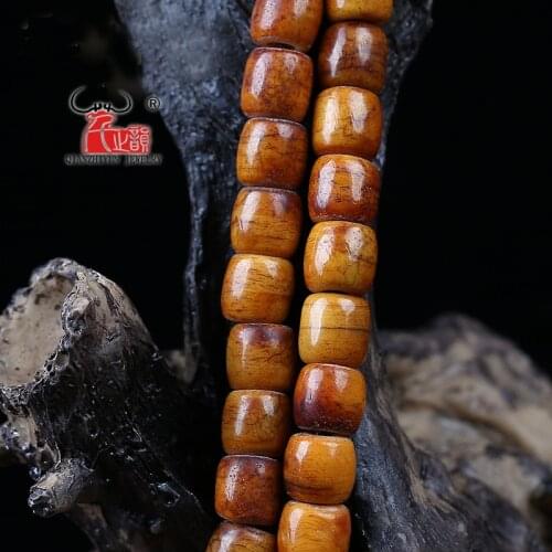 10PCS Natural yak bone old material make old Tibetan bucket bead DIY accessories.. Hole 1.5mm