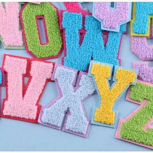 10pc Iron on clothing Patches heat-adhesive Backside Ironing Embellishments for Sewing Alphabet Letter Applique