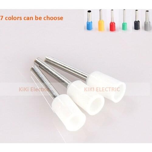 1000pcs/bag Orange/White Insulated Wire Ferrules For 0.5mm2, 22 AWG Wire 10mm of Pin Length E0510 Connection Copper Terminal