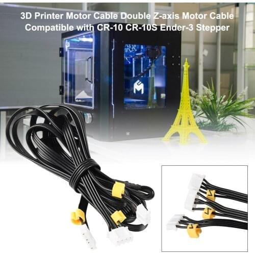 3D Printer Cable Motor Cable Double Z-axis Motor Cable Compatible with CR-10 CR-10S Ender-3 Stepper 3D Printer Accessory