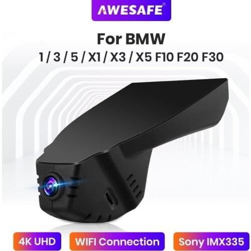 AWESAFE UHD 4K Car Camera 24 Hour Recorder DVR Wifi Connection Dashcam For BMW 1/3/5/X1/X3/X5 f10 f15 f20 f25 f30 f40 f48 g30