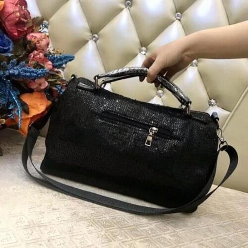 Women Multi-Pockets Big Packing Shoulder Bag Sequined Totes Bag Casual Multifunctional Mothers Bag Handbag Sling Crossbody Bags