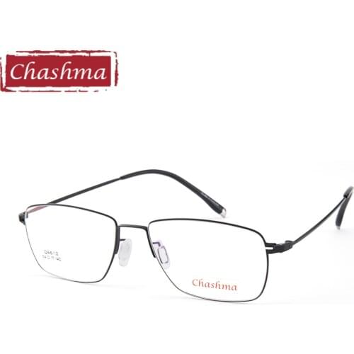 Chashma Brand Titanium Alloy Eyeglasses Ultra Light Optical Eye Glasses Frames Men Glasses Clear Lenses Fashion Quality Frame