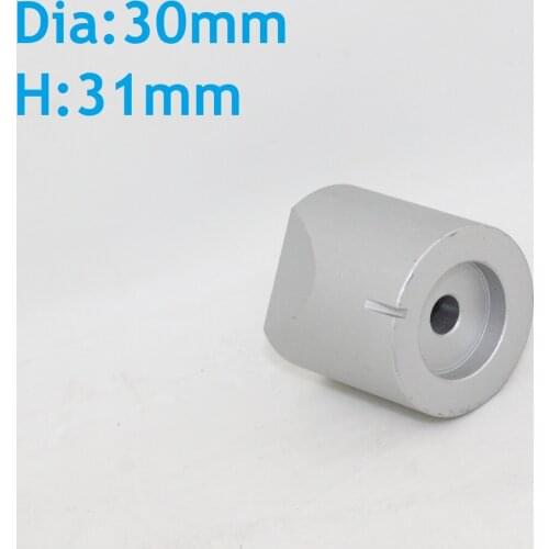 Dia 30mm Height 31mm Full Aluminum Knob Silver Black
