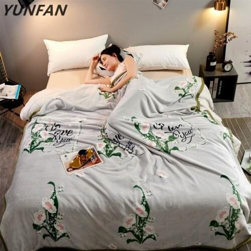 Flowers Flannel Blankets sofa bedding simple throw blankets winter soft warm blankets twin full queen king cartoon blankets