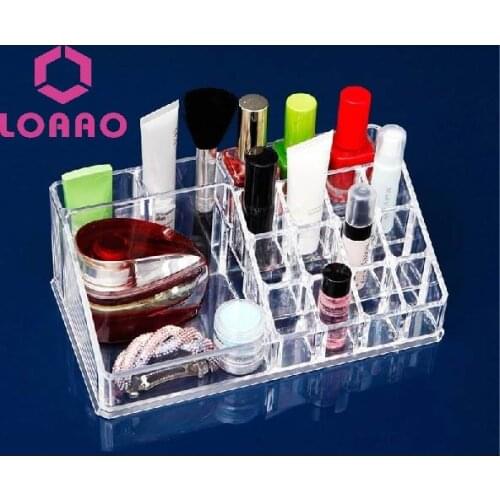 China Brand LOAAO New hot high quality cosmetic case makeup organizer Acrylic cosmetic organizer box make up case