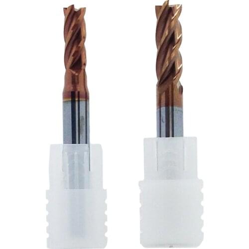 2PCS 5*50*6D 6*50*6D HRC55 4 Flutes tungsten solid carbide end mill for CNC milling machine