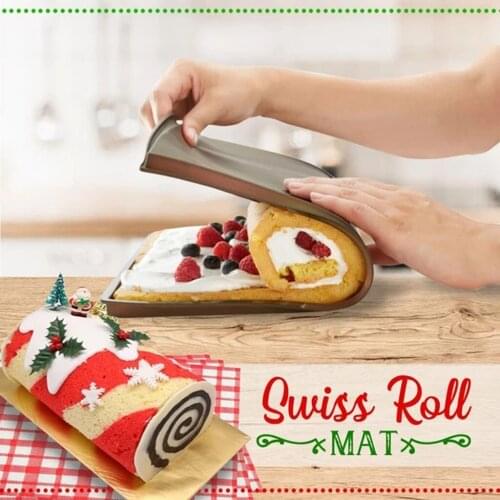 Cake Roller Baking Mat Flexible Cake Stencils Roll Silicone Pan Bakeware Non-Stick Silicone Oven Baking Tray Sheet Cake Roll Mat