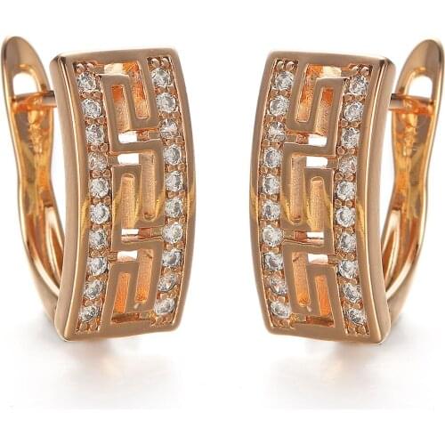 Harong Copper Small Earring Punk Jewelry Crystal Exquisite Earrings Metal Ear Piercing Women Party Wedding Costume Accessories