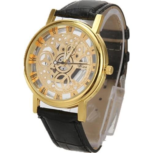 Mechanical Watches Mens 2021 Simple Leather Strap Mens Quartz Watch Round Military Sports Chronograph Relojes Para Hombre #S30