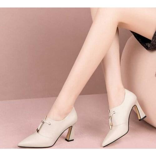 Four seasons shoes 2021 shoes wear fashion leisure fashion pointed OL commuter party work