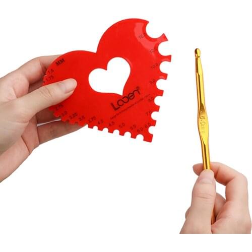 Knitting Gauge, Knitting Tools for Sweater Knitting,Heart Shaped Portable Counter Density Sth Accessories