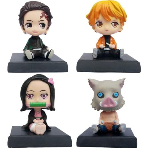 Q Version Of The Ghost Blade Shaking His Head Doll Car Interior Creative Car Decorations Cartoon Character Model Car Decorations