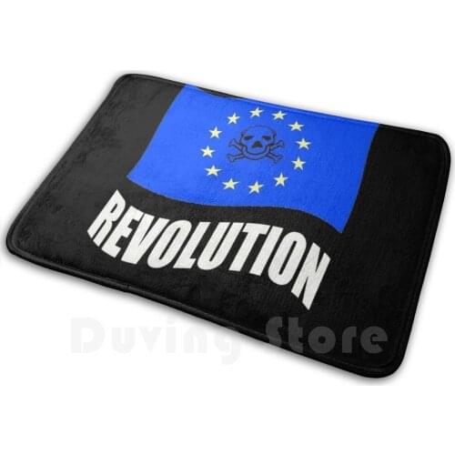 Revolution #6 Carpet Mat Rug Cushion Soft Non - Slip Revolution Rage Ericlag Eric Lag Flag Europe Europa Skull Jolly Roger
