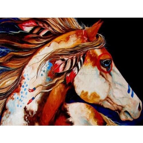 Handicrafts Diamond Painting Animals Full Square Diamond Mosaic Horse Pictures of Rhinestones Diamond Embroidery Cross Stitch