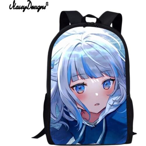 NOISYDESIGNS Anime Hololive Printing Backpack for Teenagers Girls Boys Children School Backpacks Kids Bagpack Travel Bag Mochila