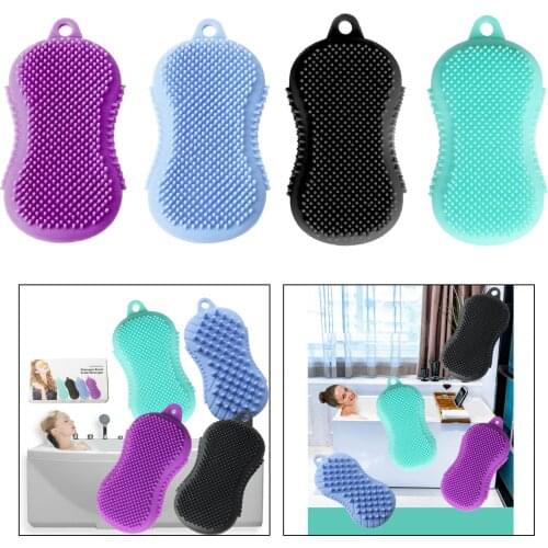 Silicone Exfoliating Body Scrub Brush for Kids Women Men Soft Brush Head Wash Skin Household Clean Shower Brushes