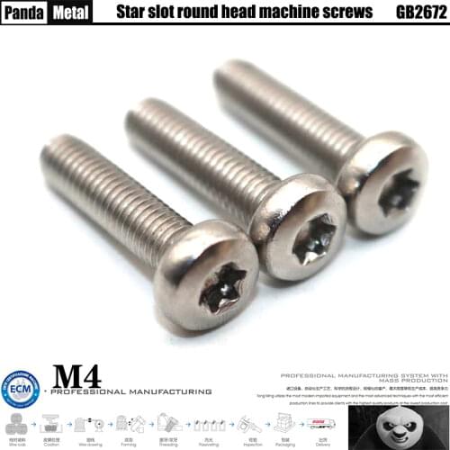 304/316 stainless steel hexagon head torx pan head screw national standard GB2672 half round head anti-theft torx screw A2A4M4