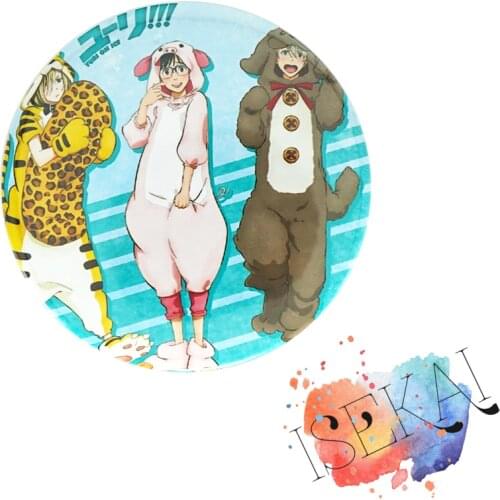 Yuri!!! on Ice Anime Badge Victor Nikiforov Yuuri Katsuki Yuri Plisetsky Cute Metal Badge Brooch Pins