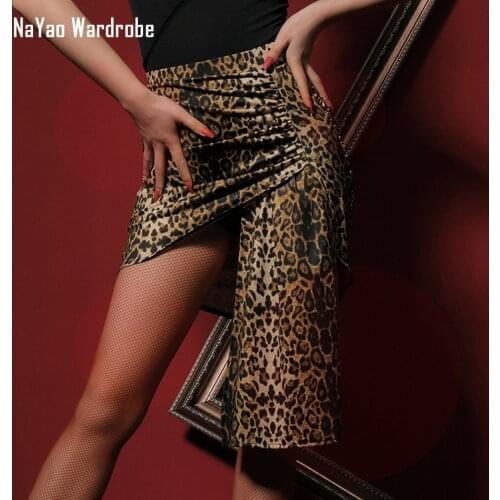 2020 New Latin Dance Dress Women Long Left Design Latin Dance Skirt Ballroom Samba Tango Chacha Belly Dancing Performamnce L2121