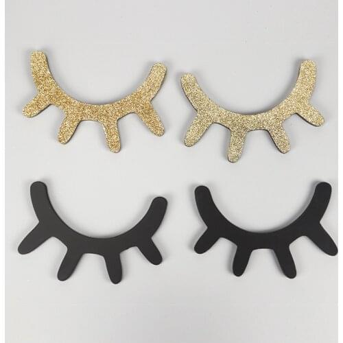 1 Pair Nordic Style Cute Wooden 3D Eyelash Wall Sticker Decor Children Kids Baby Room Background Wall Sticker Home Decoration