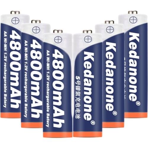 2020 1.2V AA battery 4800mAh NI MH AA Pre-Charged Rechargeable Battery Ni-MH Rechargeable aa Battery For Toys Camera Microphone