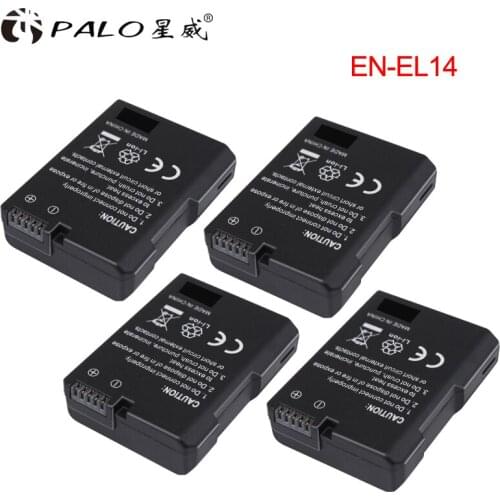 4pc.EN-EL14 EN-EL14a ENEL14 EL14 1200mAh Battery for Nikon D5600,P7700,P7100,D3400,D5500,D5300,D5200,D3200,D3300,D5100,D3100,Df