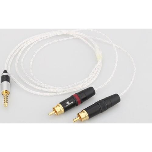 Free shipping HIFI 4.4mm to 2 RCA Audio Cable WM1A/1Z PHA-1A/2A Z1R 4.4mm Upgrade Cable