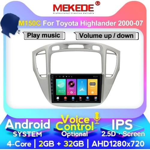 MEKEDE car Multimedia Player 8 Core Android Car Radio GPS Navigation for Toyota Highlander 2000-2007 support TPMS