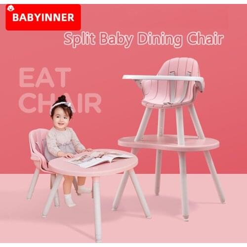 Babyinner Baby Dining Chair Kids Booster Seats Toddler Feeding Highchairs Home Multi-function Table and Chair Combination