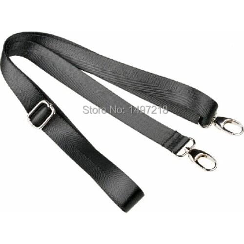 Free shipping 2.5*150cm shoulder bag accessories taping Nylon Strap webbing belt with Double hanger hook for bags