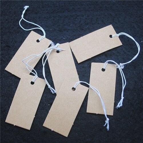 1000PCS Brown Paper Tags 20x40MM Price Labels Good Quality For Merchandise Selling Marks Hanging For YOUR STORE