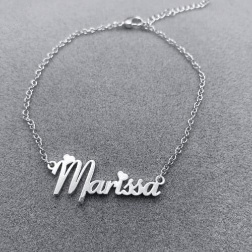 Customized Name Bracelets for Women Girls Personalized Stainless Steel Bracelet with Heart Fashion Birthday Memorial Jewelry