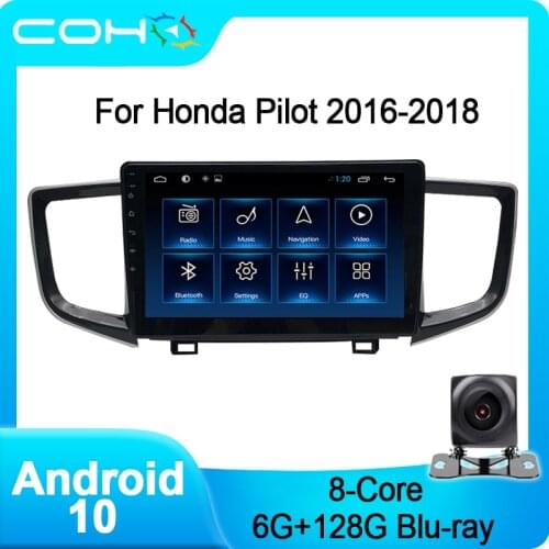COHO For Honda Pilot 2016-2018 Gps Navigation Car Stereo Radio Android 10.0 Octa Core 6+128G