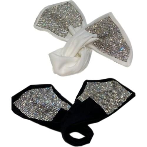 Deft Bun for Hair Rhinestone Vintage DIY French Cloth Twist Bun Shaper Fashion Hair Bands Classy Hair Accessories F3MD