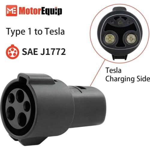 EV Charger Type1 to Tesla SAE J1772 Adapter Electric Car Adapter EVSE Charing SAE J1772 Socket Type1 Inlet to Tesla Connector